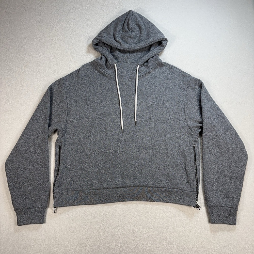 John Elliott Villain Hoodie Women's S/ 1 Gray Drawstring Pocket Sweatshirt